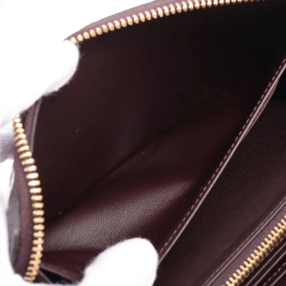 Louis Vuitton – Portefeuille zippé Vernis Monogram – Amarante – photo 3