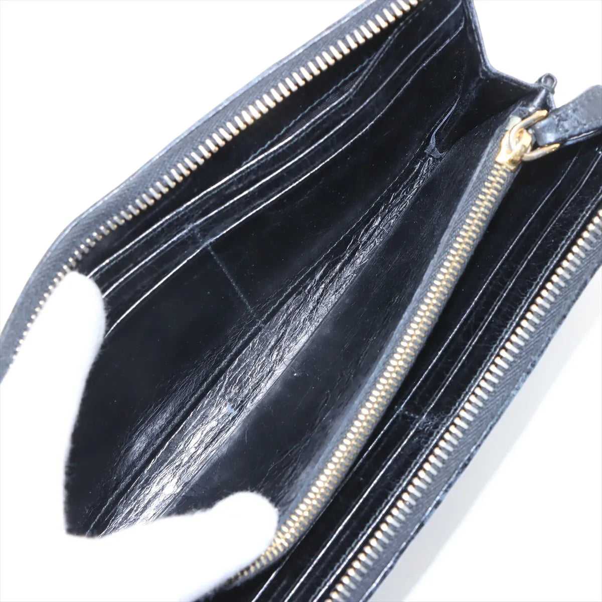 Miu Miu – Portefeuille long Matelassé L-Zip en cuir d'agneau – Noir – photo 4