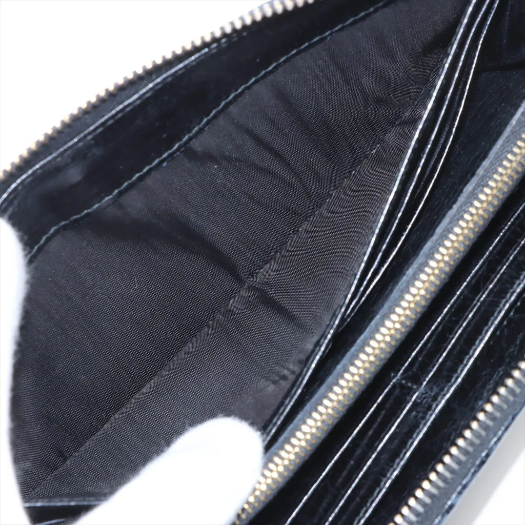 Miu Miu – Portefeuille long Matelassé L-Zip en cuir d'agneau – Noir – photo 7