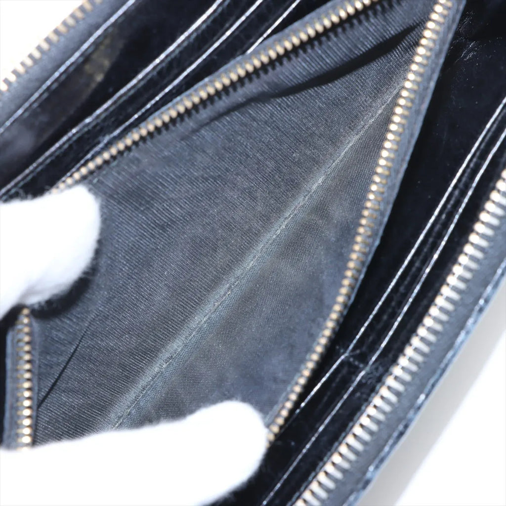 Miu Miu – Portefeuille long Matelassé L-Zip en cuir d'agneau – Noir – photo 8