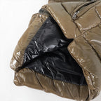 Moncler – Gilet Tibb en duvet nylon laqué – Khaki (T1) – photo 5