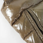 Moncler – Gilet Tibb en duvet nylon laqué – Khaki (T1) – photo 8