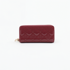 Christian Dior Portefeuille Voyageur Cuir Vernis Cannage Rose