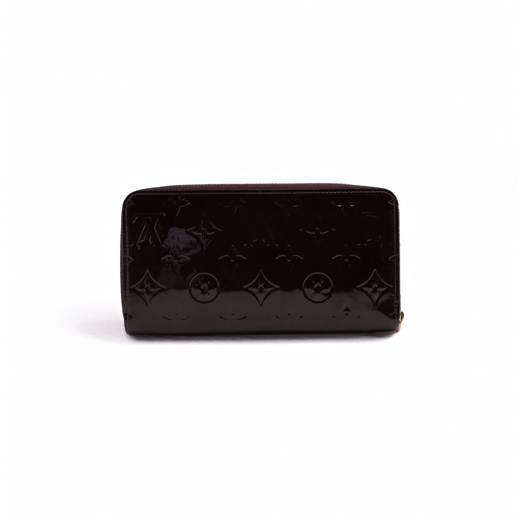 LOUIS VUITTON  Portefeuille en Cuir Vernis Amarante