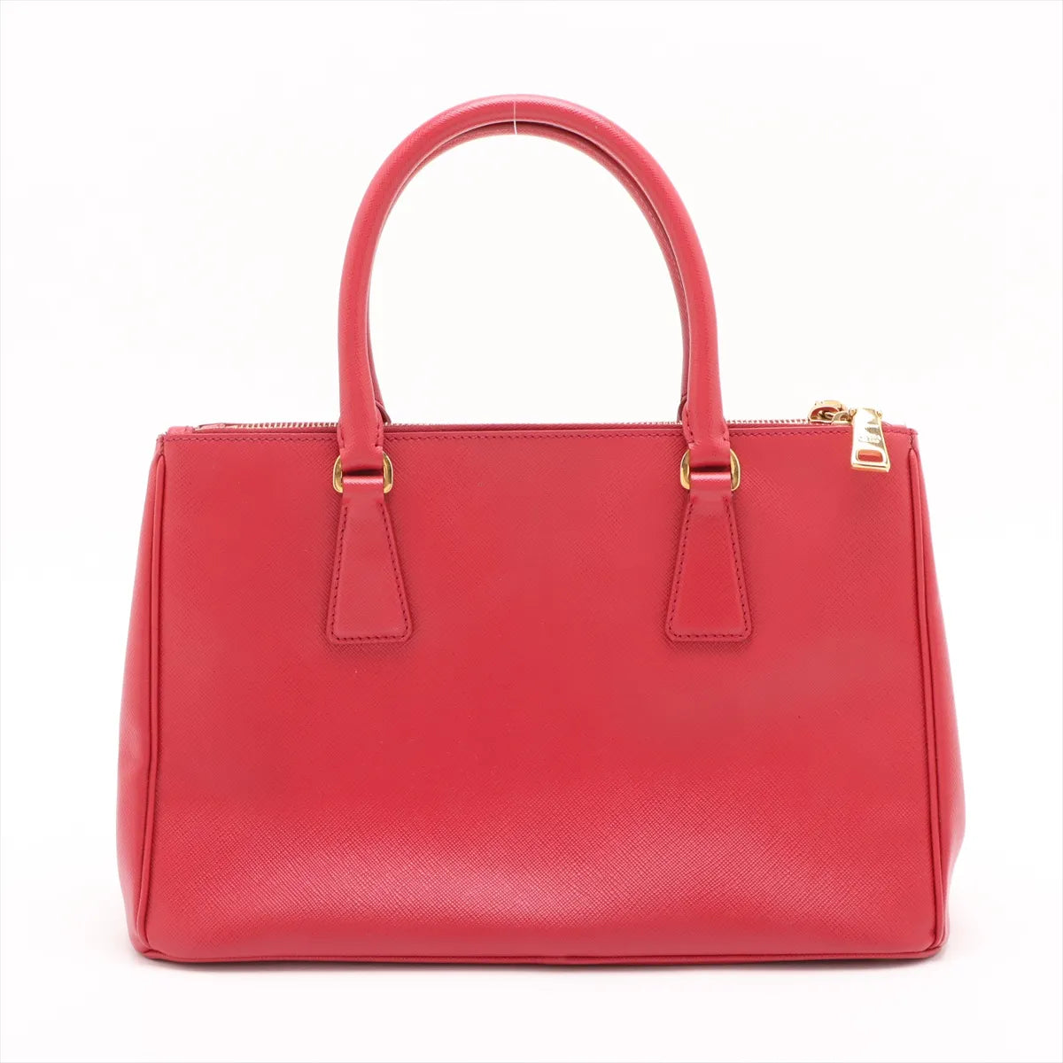 Prada – Galleria Double Zip medium en cuir Saffiano – Rouge – photo 2
