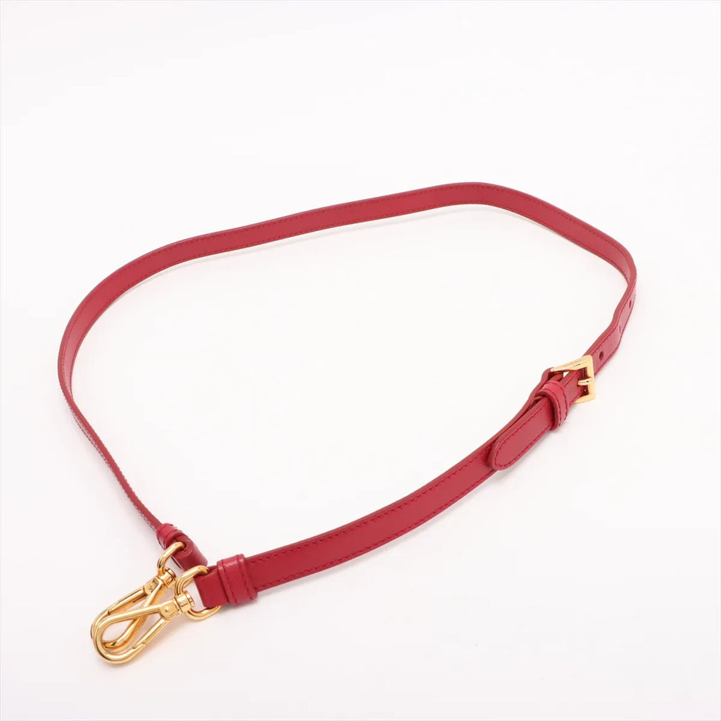 Prada – Galleria Double Zip medium en cuir Saffiano – Rouge – photo 7