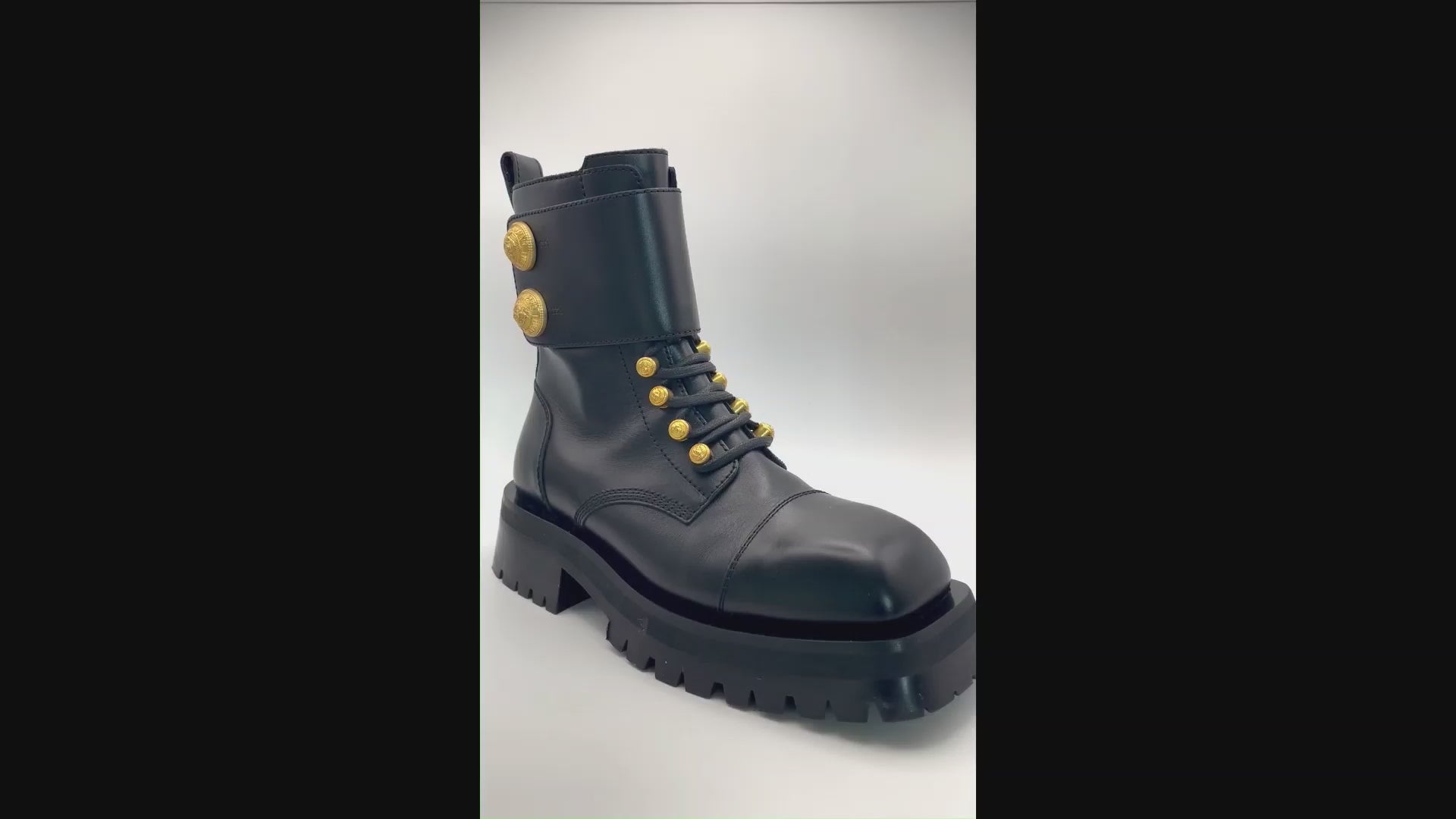 Balmain – Bottines Ranger Army en cuir – Noir – vidéo de présentation 360°