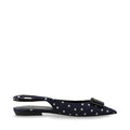 Saint Laurent – Slingback Anaïs à pois en cuir – Marine (T37) – photo 1