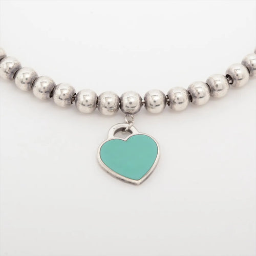 Tiffany & Co – Bracelet Return to Tiffany à billes & mini cœur émaillé – Argent 925 · Très Bon – photo 2