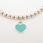 Tiffany & Co – Bracelet Return to Tiffany à billes & mini cœur émaillé – Argent 925 – photo 2