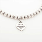 Tiffany & Co – Bracelet Return to Tiffany à billes & mini cœur émaillé – Argent 925 · Très Bon – photo 3