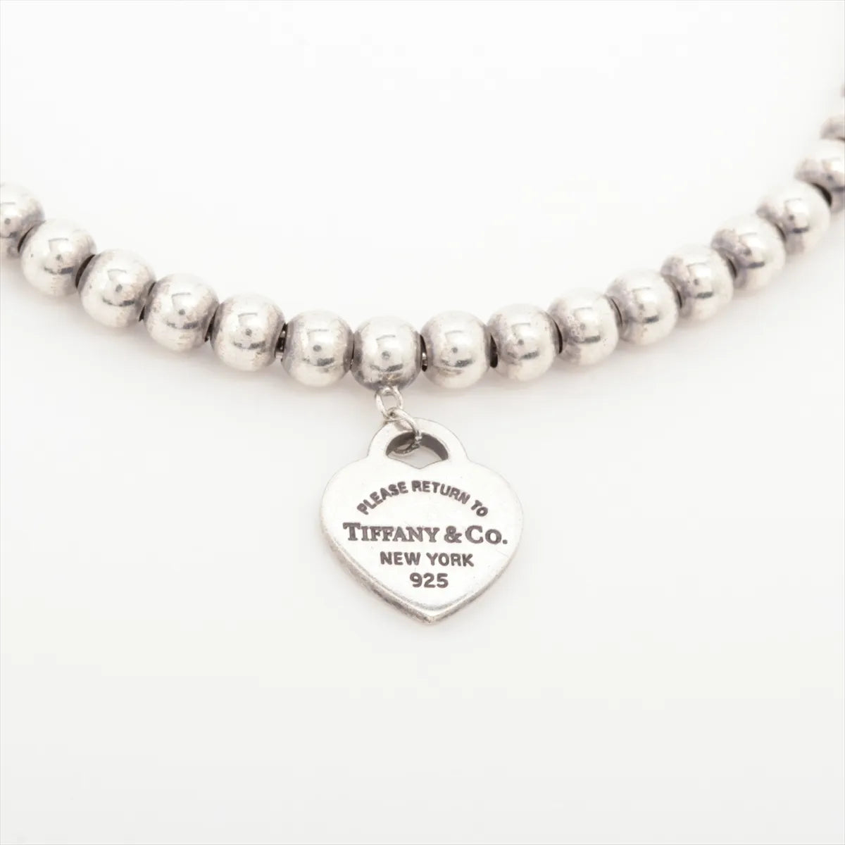 Tiffany & Co – Bracelet Return to Tiffany à billes & mini cœur émaillé – Argent 925 · Très Bon – photo 3